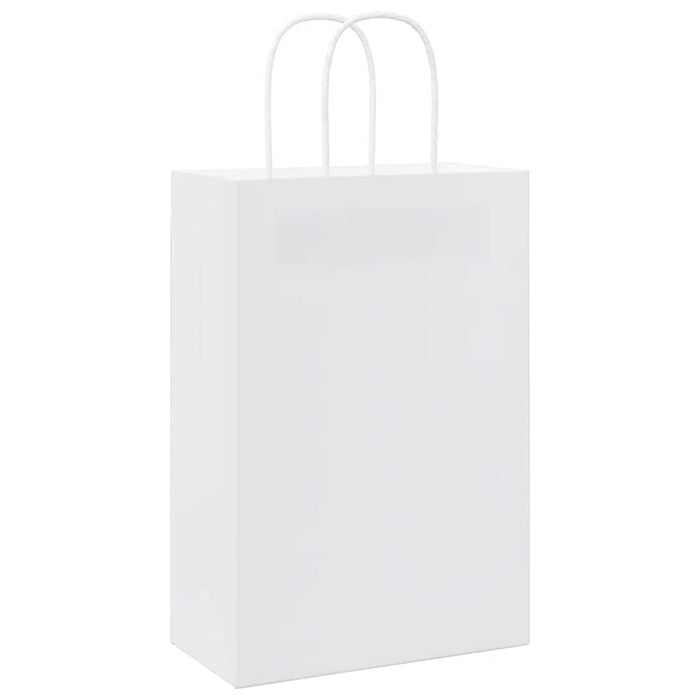 Pungi de hârtie 250 buc cu mânere albe 21x11x31 cm - WALTI WALTI
