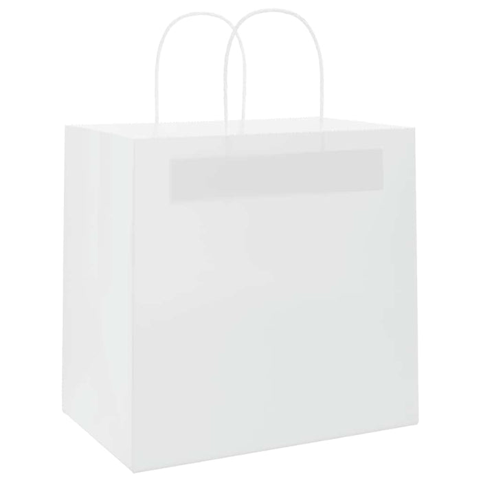 Pungi de hârtie 250 buc cu mânere albe 26x17x25 cm WALTI