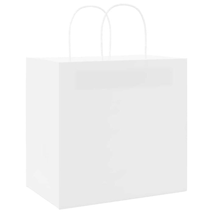 Pungi de hârtie 250 buc cu mânere albe 26x17x25 cm WALTI