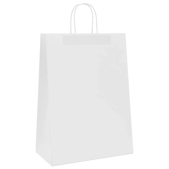 Pungi de hârtie 250 buc cu mânere albe 32x17x44 cm - WALTI WALTI