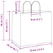 Pungi de hârtie 250 buc cu mânere albe 32x22x28 cm - WALTI WALTI