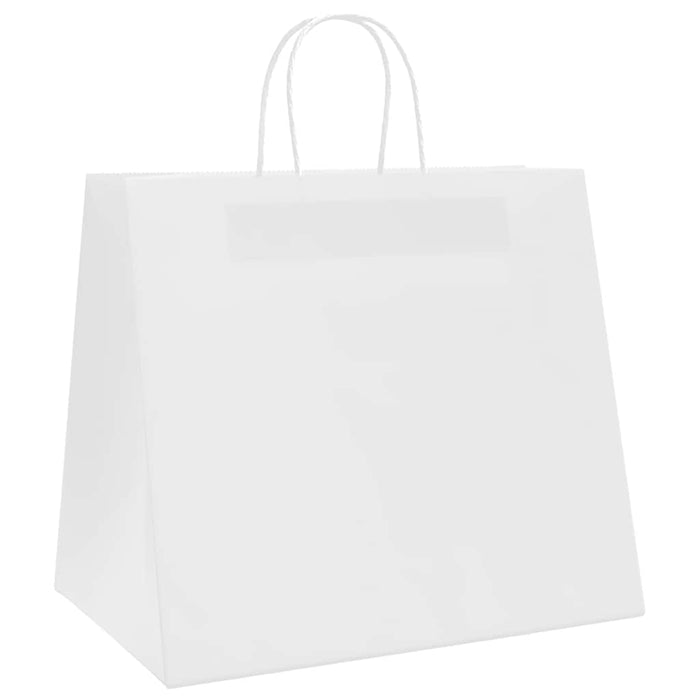 Pungi de hârtie 250 buc cu mânere albe 32x22x28 cm - WALTI WALTI