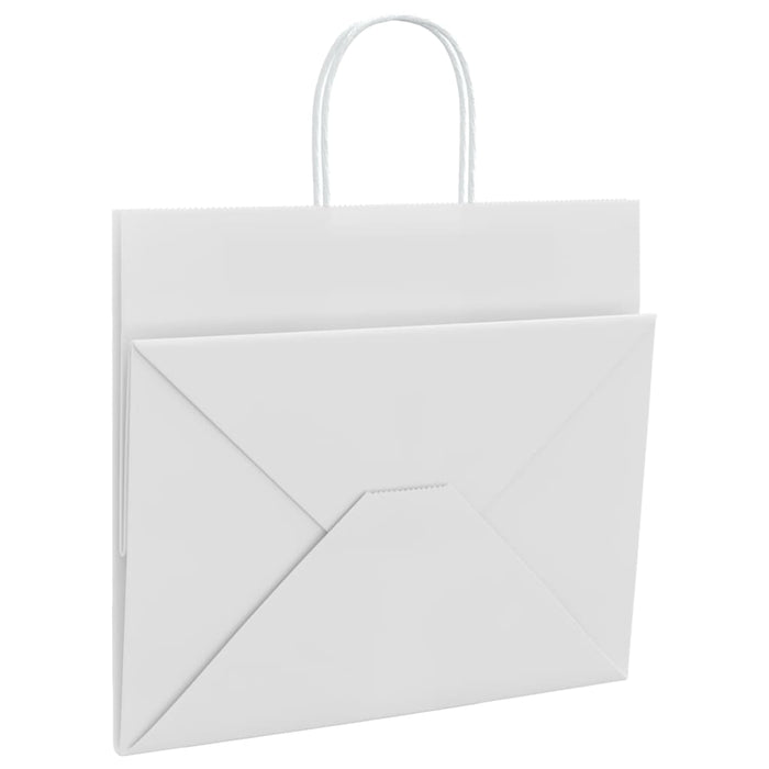 Pungi de hârtie 250 buc cu mânere albe 32x22x28 cm - WALTI WALTI