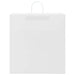 Pungi de hârtie 250 buc cu mânere albe 45x17x48 cm - WALTI WALTI