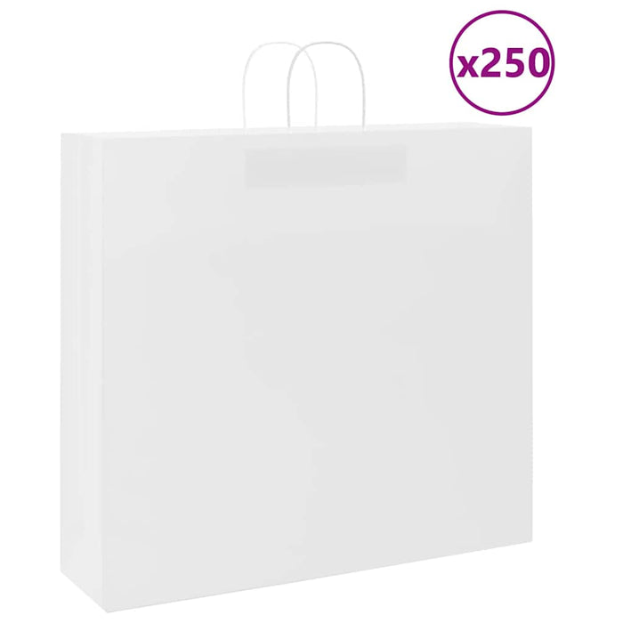 Pungi de hârtie 250 buc cu mânere albe 54x15x49 cm WALTI