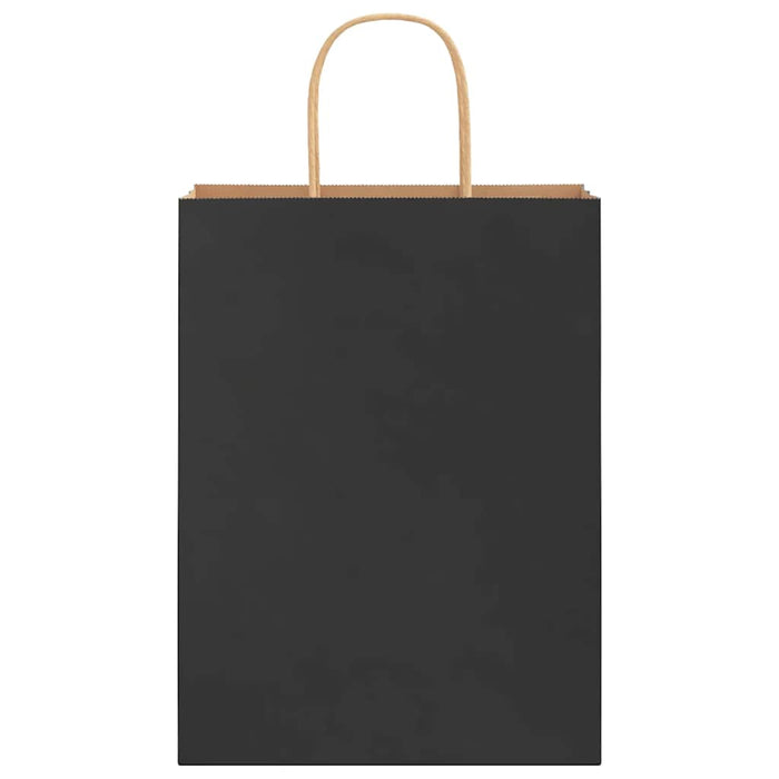 Pungi de hârtie 250 buc cu mânere negre 26x12x35 cm WALTI