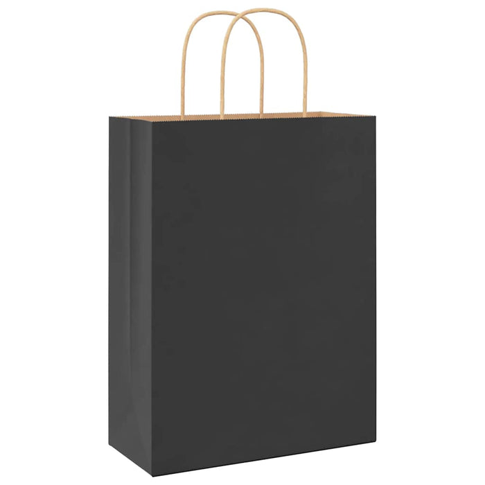 Pungi de hârtie 250 buc cu mânere negre 26x12x35 cm WALTI