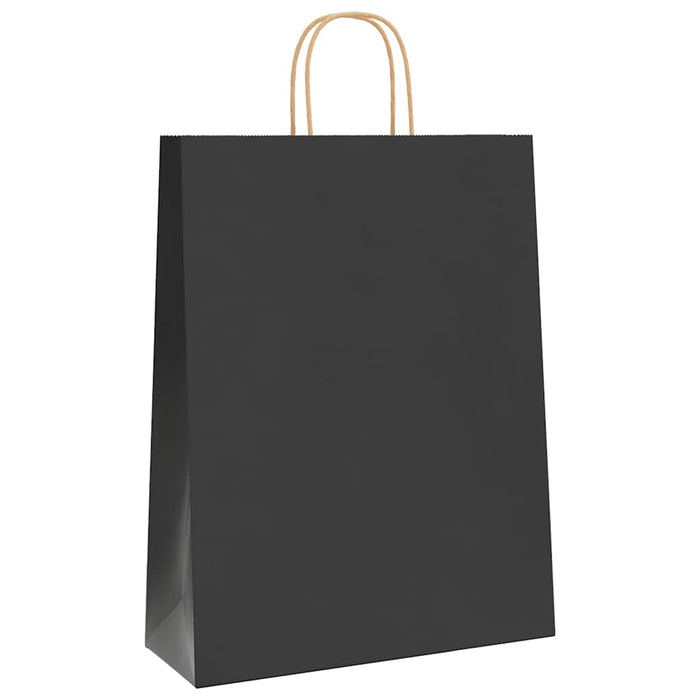 Pungi de hârtie 250 buc cu mânere negre 32x12x42 cm - WALTI WALTI