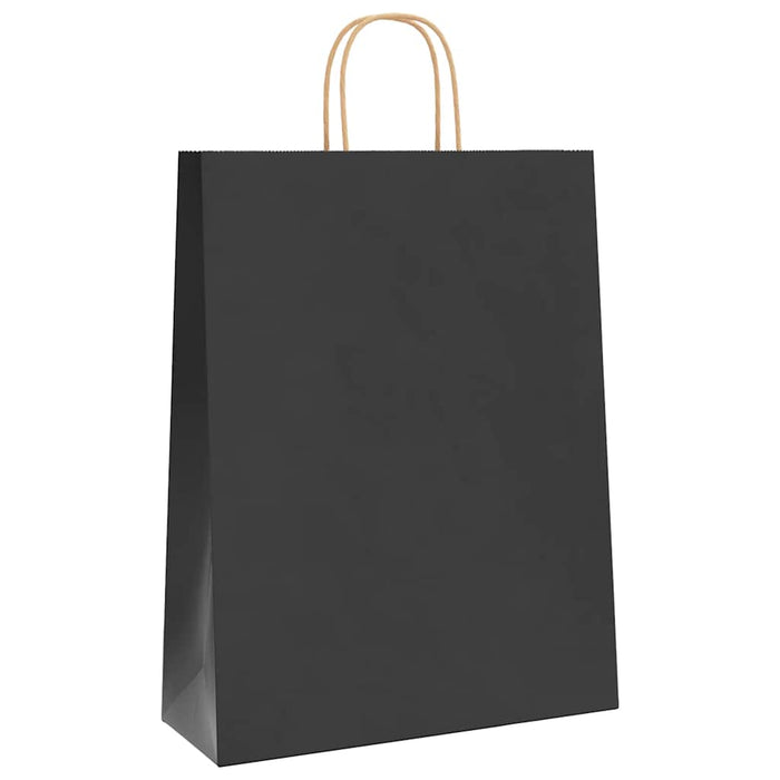 Pungi de hârtie 250 buc cu mânere negre 32x12x42 cm - WALTI WALTI