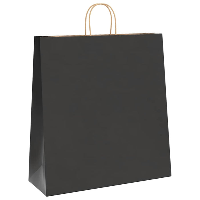 Pungi de hârtie 250 buc cu mânere negre 45x17x48 cm WALTI