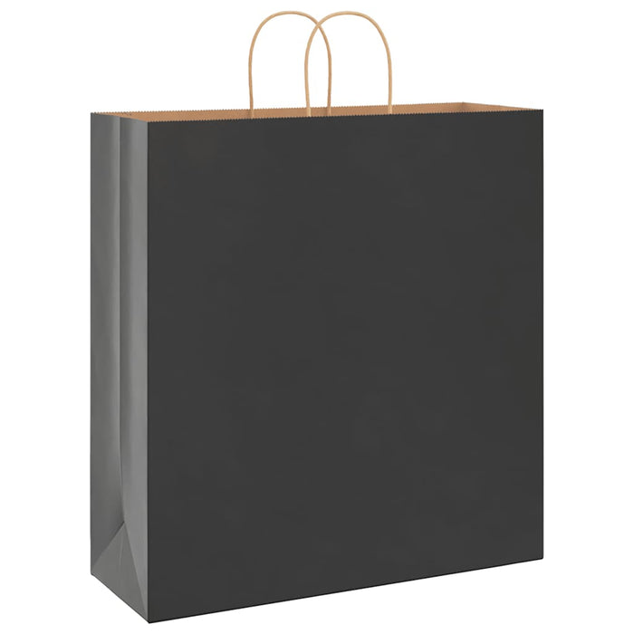 Pungi de hârtie 250 buc cu mânere negre 45x17x48 cm WALTI