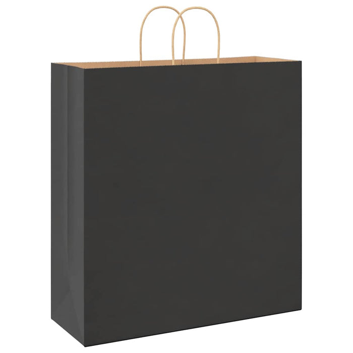 Pungi de hârtie 250 buc cu mânere negre 45x17x48 cm WALTI