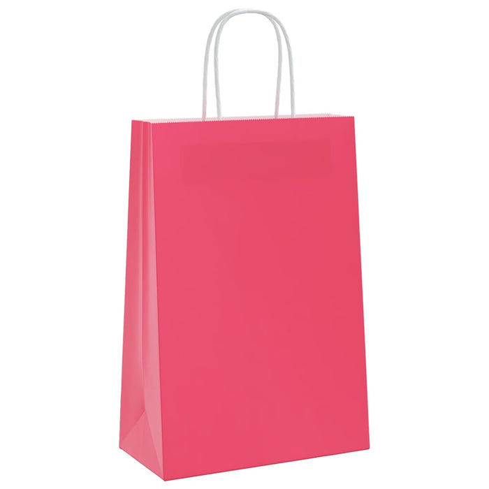 Pungi de hârtie 50 buc cu mânere roz 21x11x31 cm - WALTI WALTI