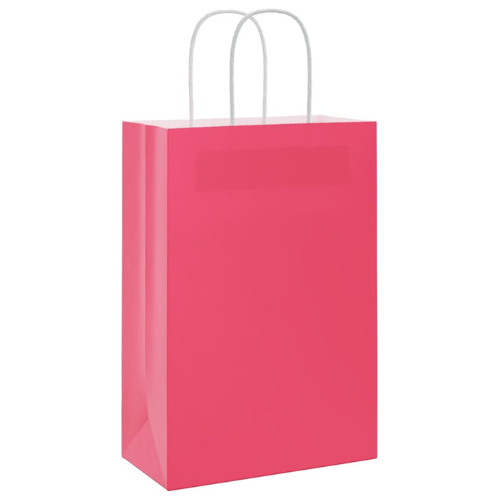 Pungi de hârtie 50 buc cu mânere roz 21x11x31 cm - WALTI WALTI