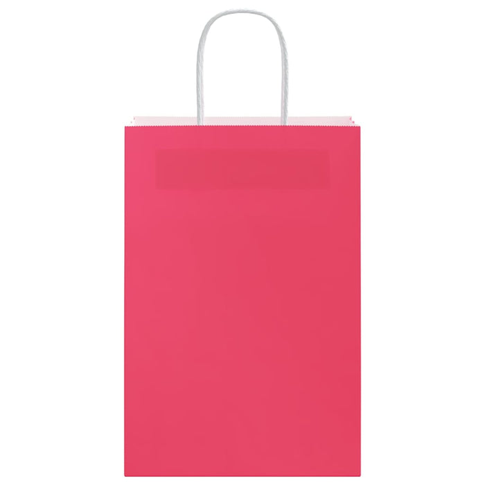 Pungi de hârtie 50 buc cu mânere roz 21x11x31 cm - WALTI WALTI