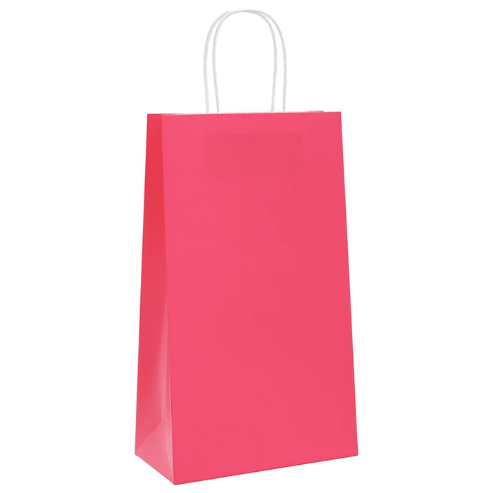 Pungi de hârtie 50 buc cu mânere roz 21x11x36 cm WALTI
