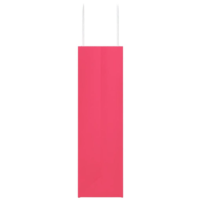 Pungi de hârtie 50 buc cu mânere roz 21x11x36 cm WALTI