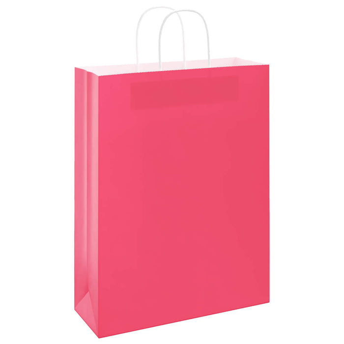 Pungi de hârtie 50 buc cu mânere roz 32x12x42 cm - WALTI WALTI