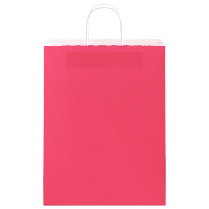 Pungi de hârtie 50 buc cu mânere roz 32x12x42 cm - WALTI WALTI