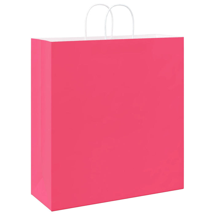 Pungi de hârtie 50 buc cu mânere roz 45x17x48 cm - WALTI WALTI