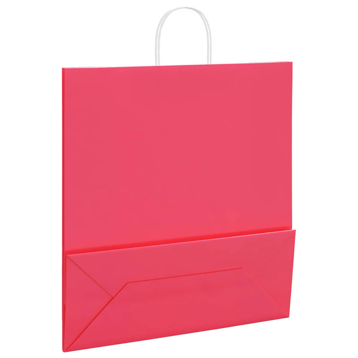 Pungi de hârtie 50 buc cu mânere roz 45x17x48 cm - WALTI WALTI