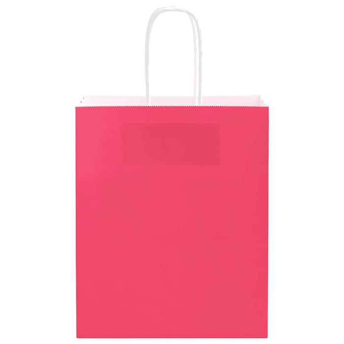 Pungi de hârtie 250 buc cu mânere roz 18x8x22 cm WALTI