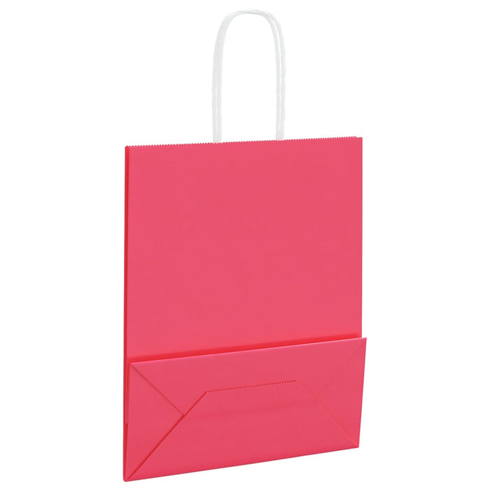 Pungi de hârtie 250 buc cu mânere roz 18x8x22 cm WALTI