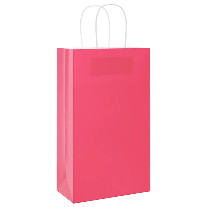 Pungi de hârtie 250 buc cu mânere roz 21x11x36 cm - WALTI WALTI