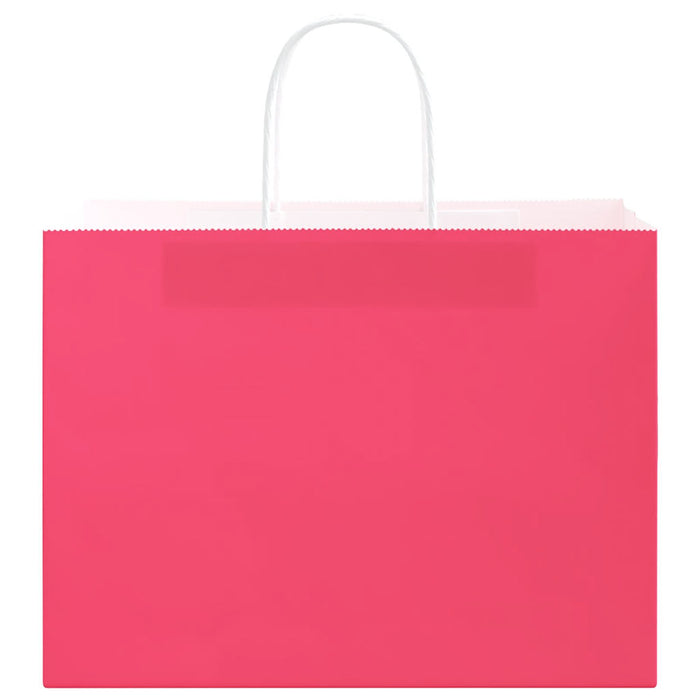 Pungi de hârtie 250 buc cu mânere roz 32x17x25 cm - WALTI WALTI