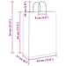 Pungi de hârtie 250 buc cu mânere roz 32x17x44 cm - WALTI WALTI