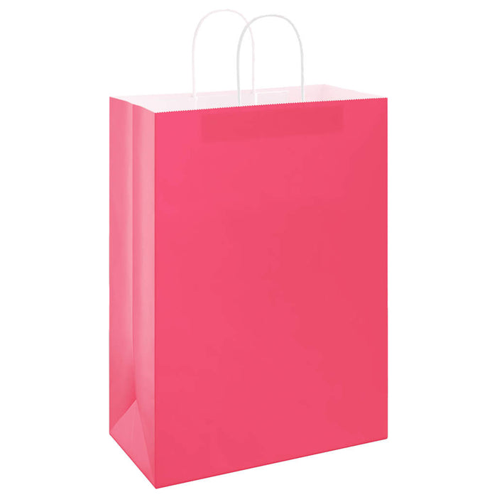 Pungi de hârtie 250 buc cu mânere roz 32x17x44 cm - WALTI WALTI