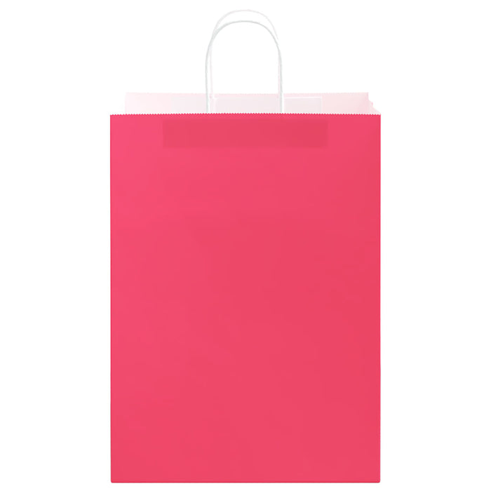 Pungi de hârtie 250 buc cu mânere roz 32x17x44 cm - WALTI WALTI