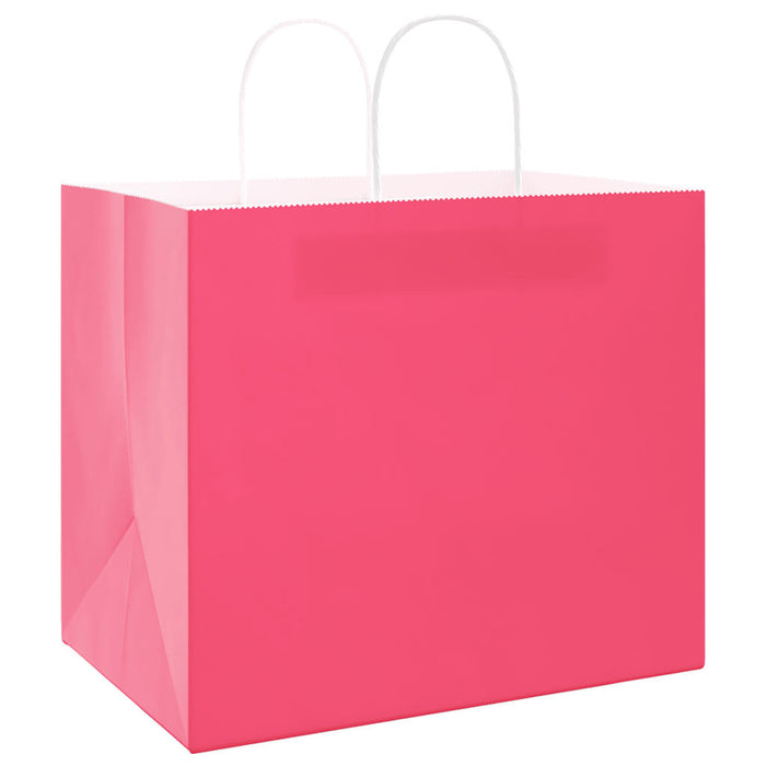 Pungi de hârtie 250 buc cu mânere roz 32x22x28 cm - WALTI WALTI