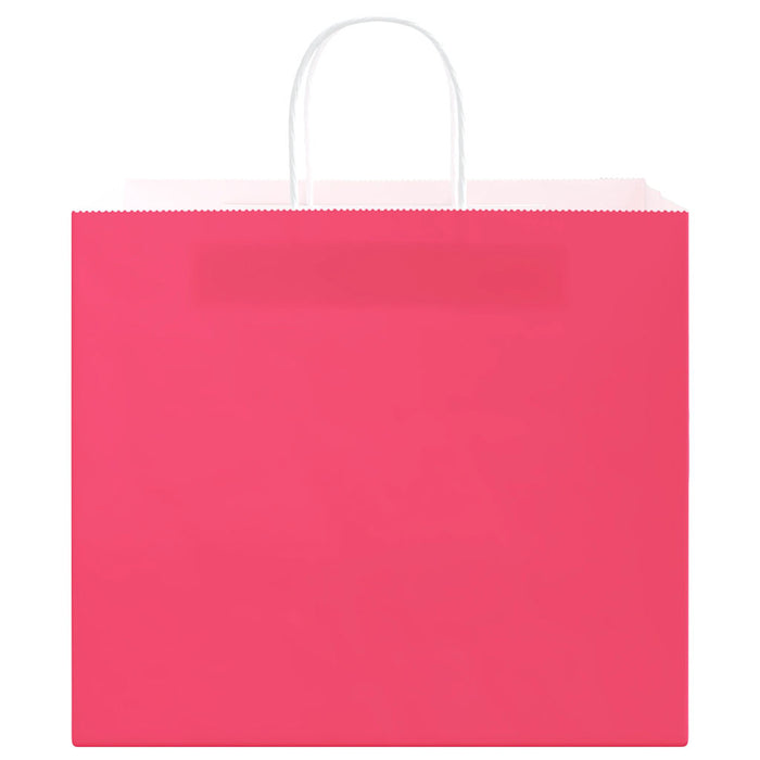 Pungi de hârtie 250 buc cu mânere roz 32x22x28 cm - WALTI WALTI