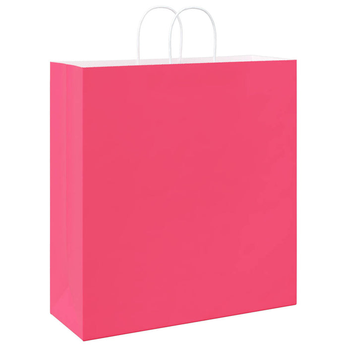 Pungi de hârtie 250 buc cu mânere roz 45x17x48 cm - WALTI WALTI