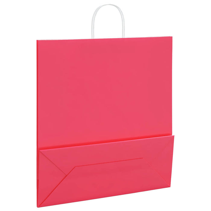 Pungi de hârtie 250 buc cu mânere roz 45x17x48 cm - WALTI WALTI