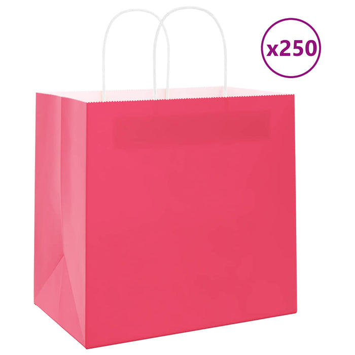 Pungi de hârtie 250 buc cu mânere roz 54x15x49 cm - WALTI WALTI