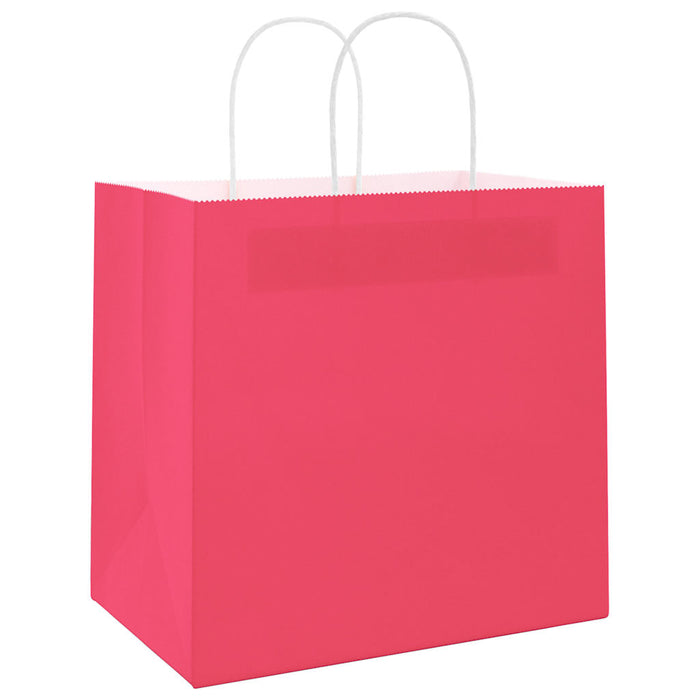 Pungi de hârtie 250 buc cu mânere roz 54x15x49 cm - WALTI WALTI