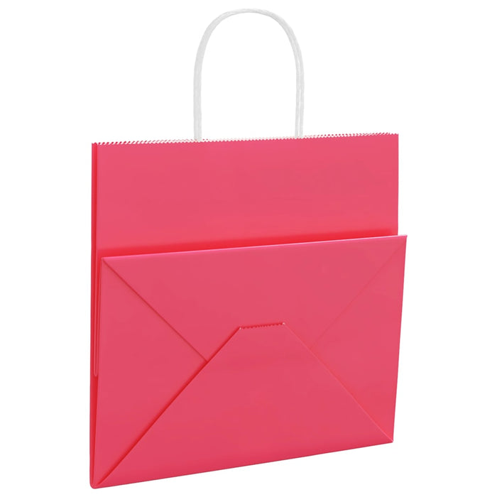Pungi de hârtie 250 buc cu mânere roz 54x15x49 cm - WALTI WALTI