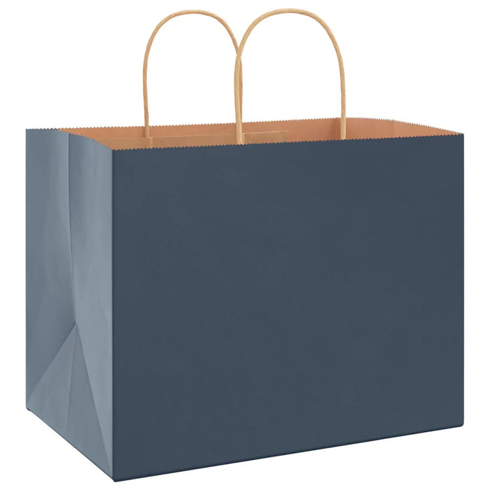 Pungi de hârtie 250 buc cu mânere Albastre 32x22x24 cm - WALTI WALTI