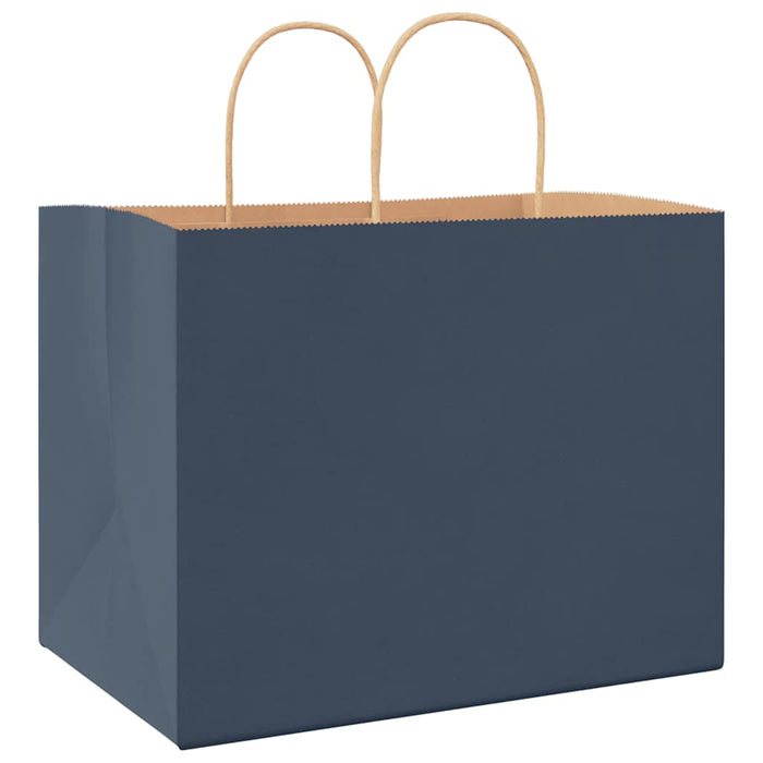 Pungi de hârtie 250 buc cu mânere Albastre 32x22x24 cm - WALTI WALTI