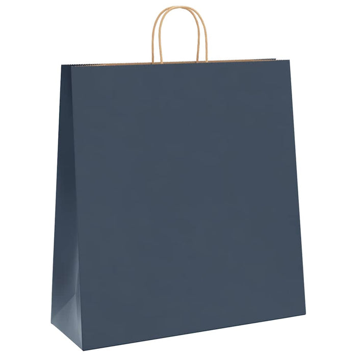 Pungi de hârtie 250 buc cu mânere Albastre 45x17x48 cm WALTI