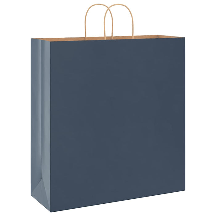 Pungi de hârtie 250 buc cu mânere Albastre 45x17x48 cm WALTI