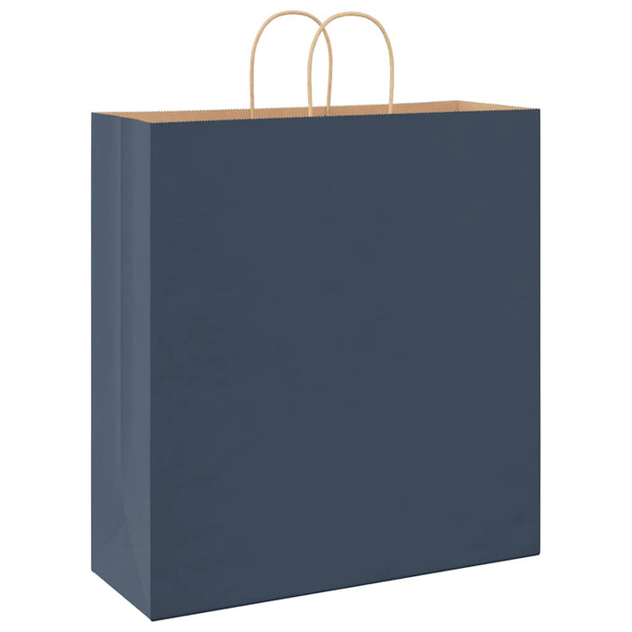 Pungi de hârtie 250 buc cu mânere Albastre 45x17x48 cm WALTI