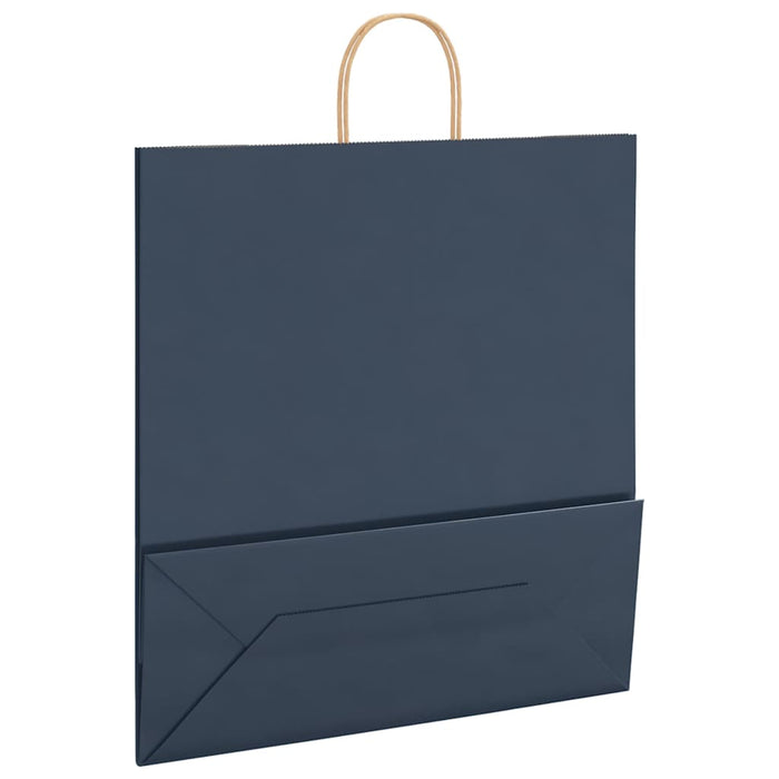Pungi de hârtie 250 buc cu mânere Albastre 45x17x48 cm WALTI