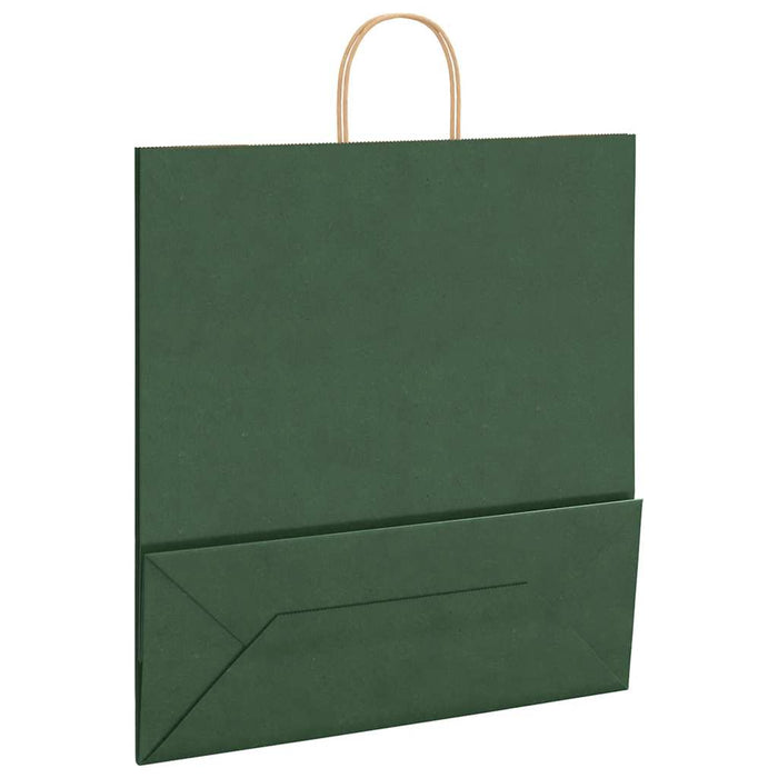 Saci de hârtie 250 buc cu mânere verde 45x17x48 cm WALTI