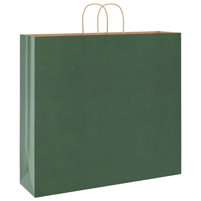 Pungi de hârtie 250 buc cu mânere verde 54x15x49 cm - WALTI WALTI