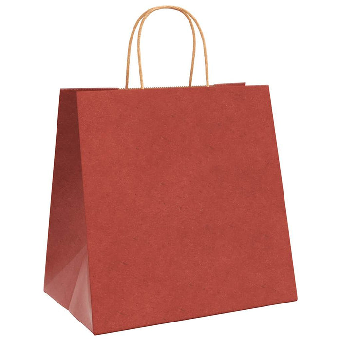 Pungi de hârtie 250 buc cu mânere roșii 26x17x25 cm WALTI