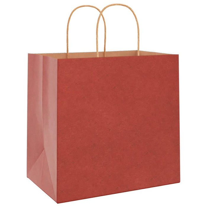 Pungi de hârtie 250 buc cu mânere roșii 26x17x25 cm WALTI