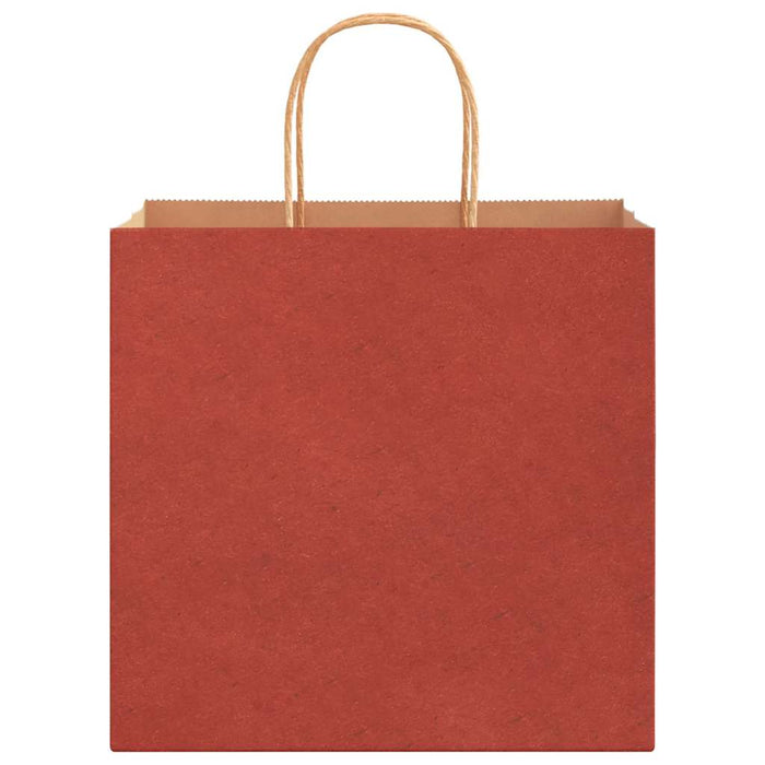 Pungi de hârtie 250 buc cu mânere roșii 26x17x25 cm WALTI